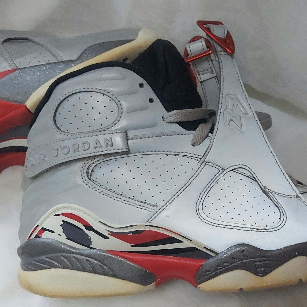 Nike Air Jordan 8 Retro "Reflections of a Champion" Refelctive Gray Sneakers 8.5 - Picture 6 of 14